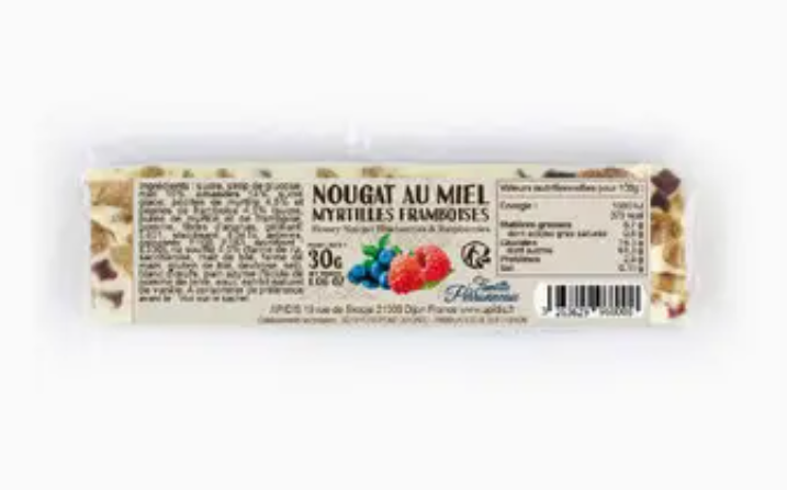 Blueberry Raspberry Nougat with Honey,1.05oz