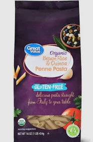 Great Value Organic Gluten-Free Brown Rice & Quinoa Penne Pasta 16 oz.