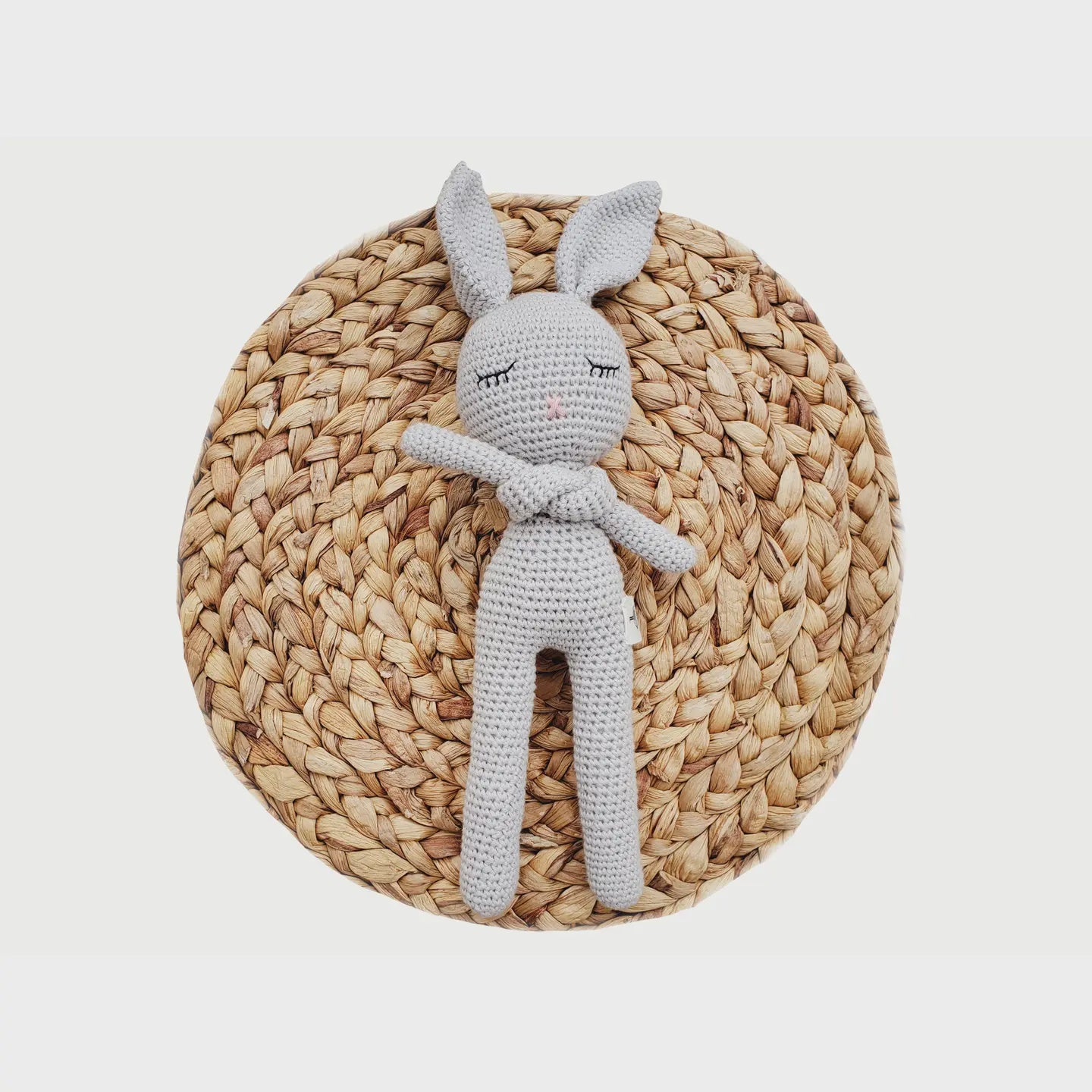Olive & Cradle Crochet Sleepy Bunny Doll