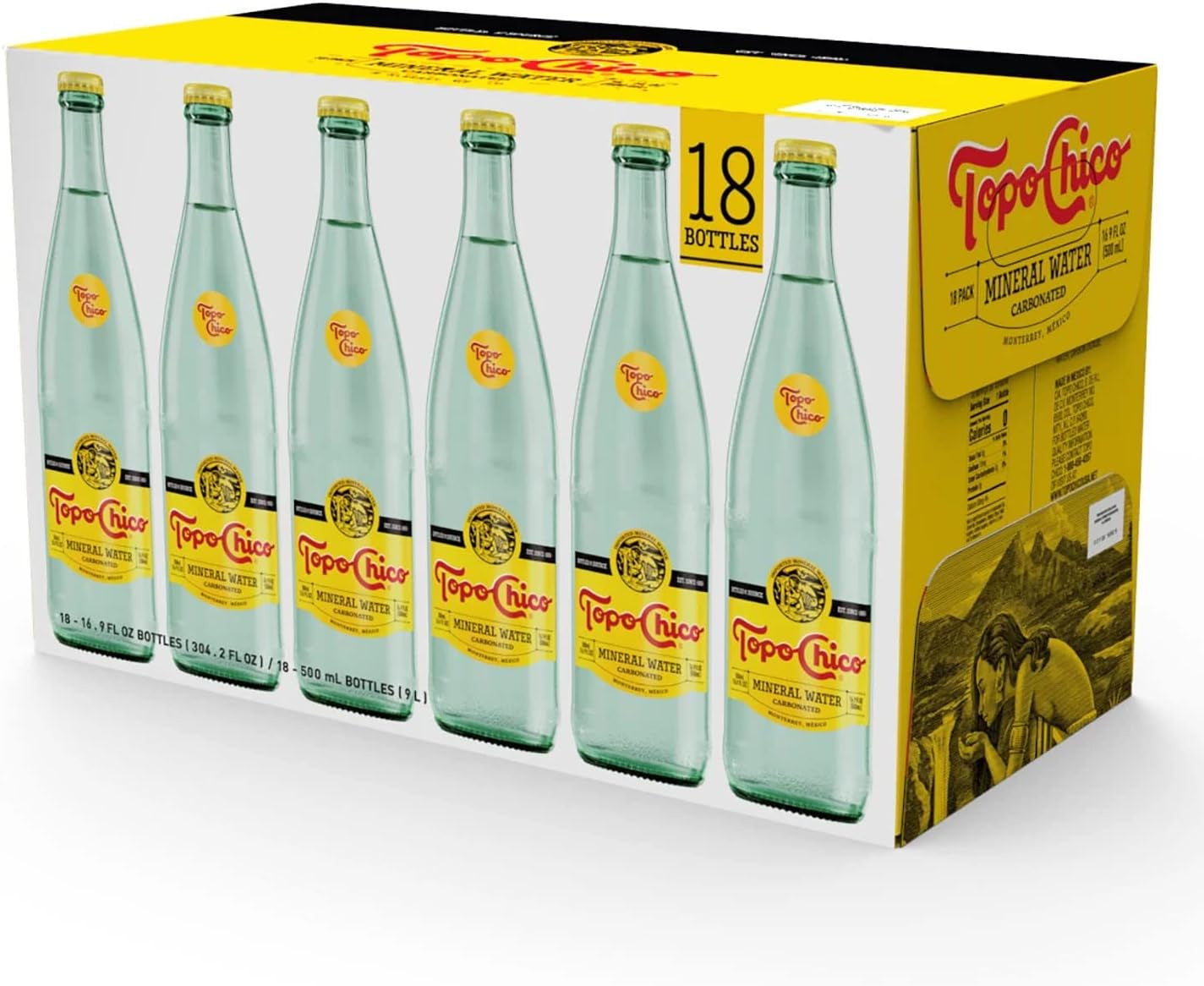 Topo Chico Carbonated Mineral Water, 16.9 fl oz, 18 ct