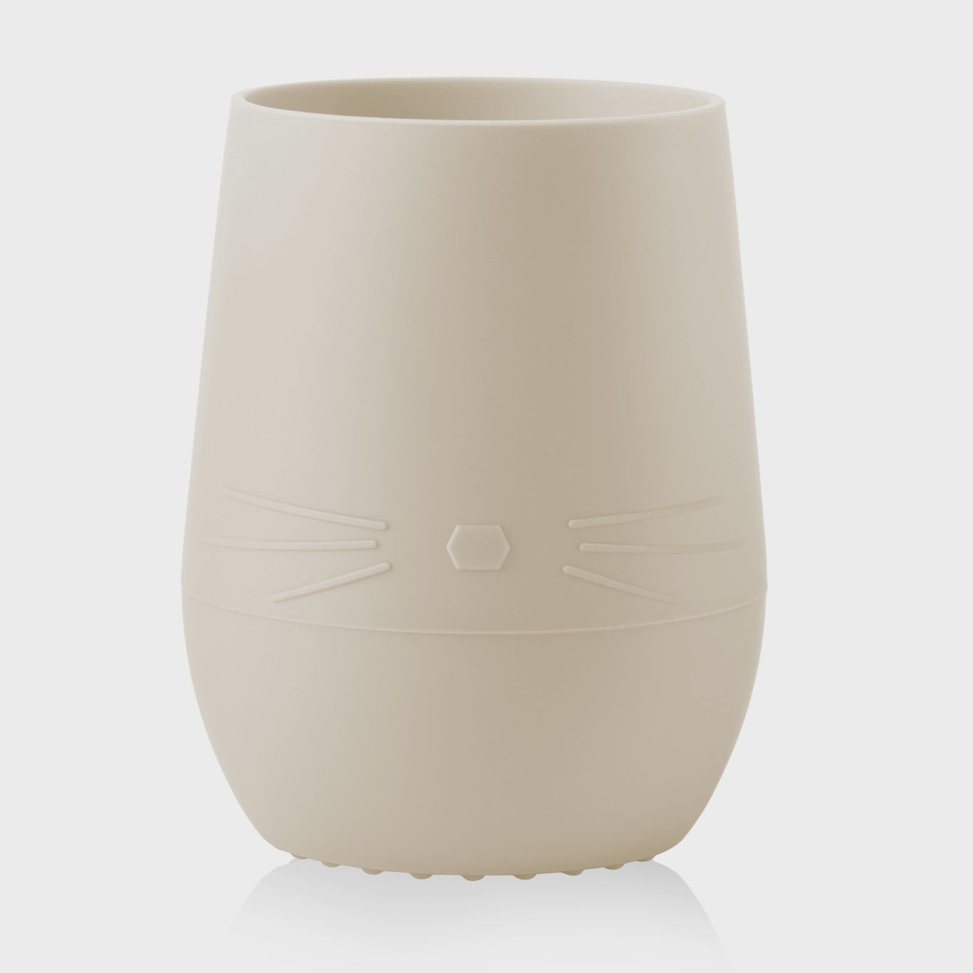 Ali+Oli Bunny Face Silicone Open Cup For Baby & Toddler, Coconut