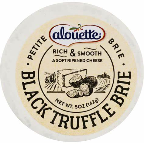 Alouette Black Truffle Petite Brie Cheese, 5 oz