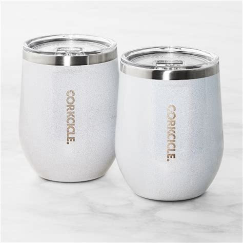 Corkcicle Stemless Cups, White, 12oz, Set of 2