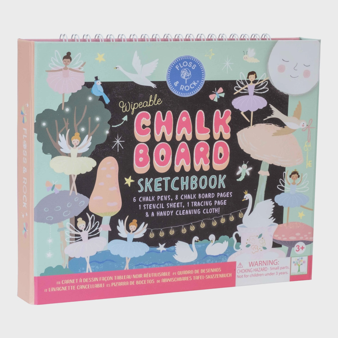 Floss & Rock Enchanted Wipeable Chalkboard Sketchbook