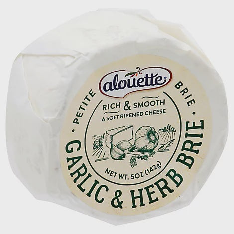 Alouette Garlic & Herb Petite Brie Cheese, 5 oz