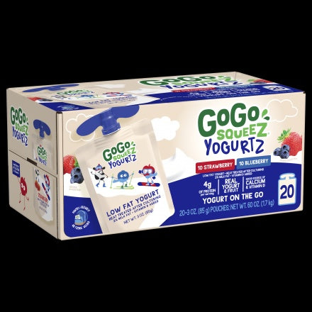 Gogo Squeez Yogurtz Strawberry/Blueberry 20 pk