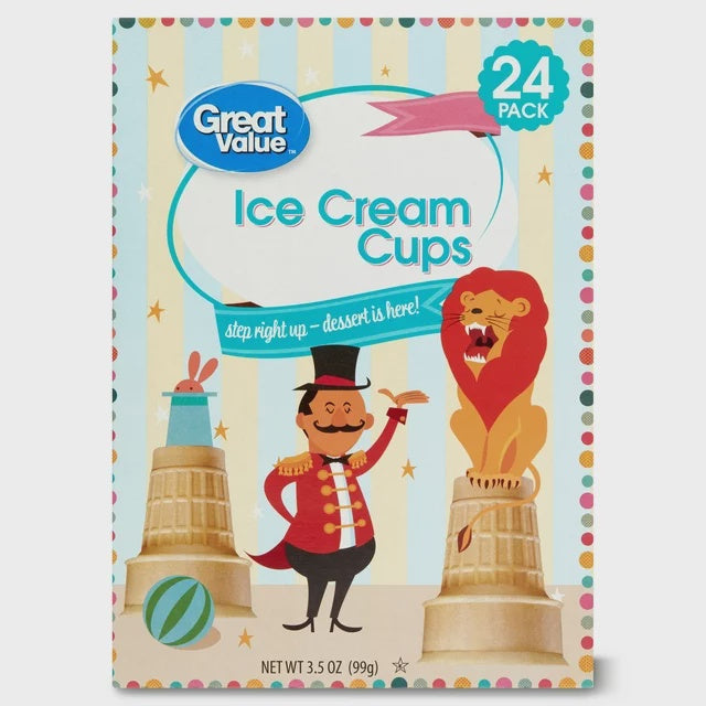 Great Value Ice Cream Cups, 24 pk
