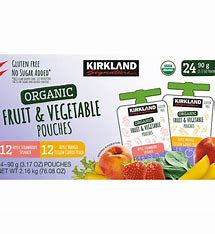 Kirkland Signature Fruit & Vegetables Pouches, 3.17oz 24ct