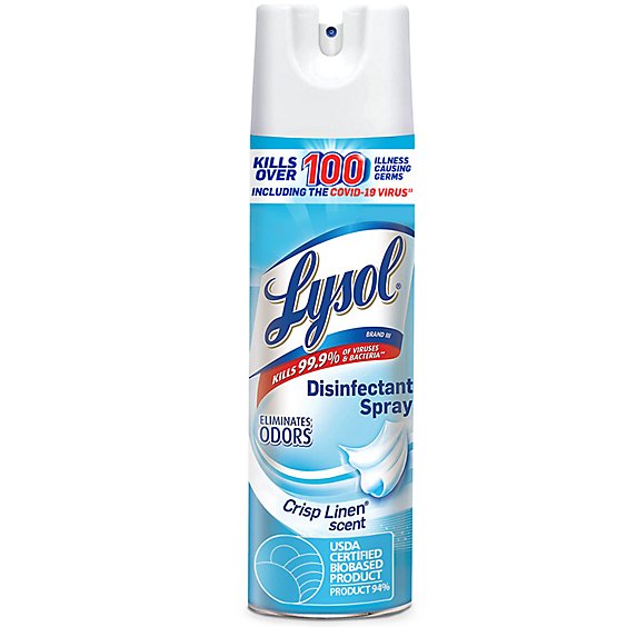 Lysol Disinfectant Spray Crisp Linen, 19 Fl. Oz