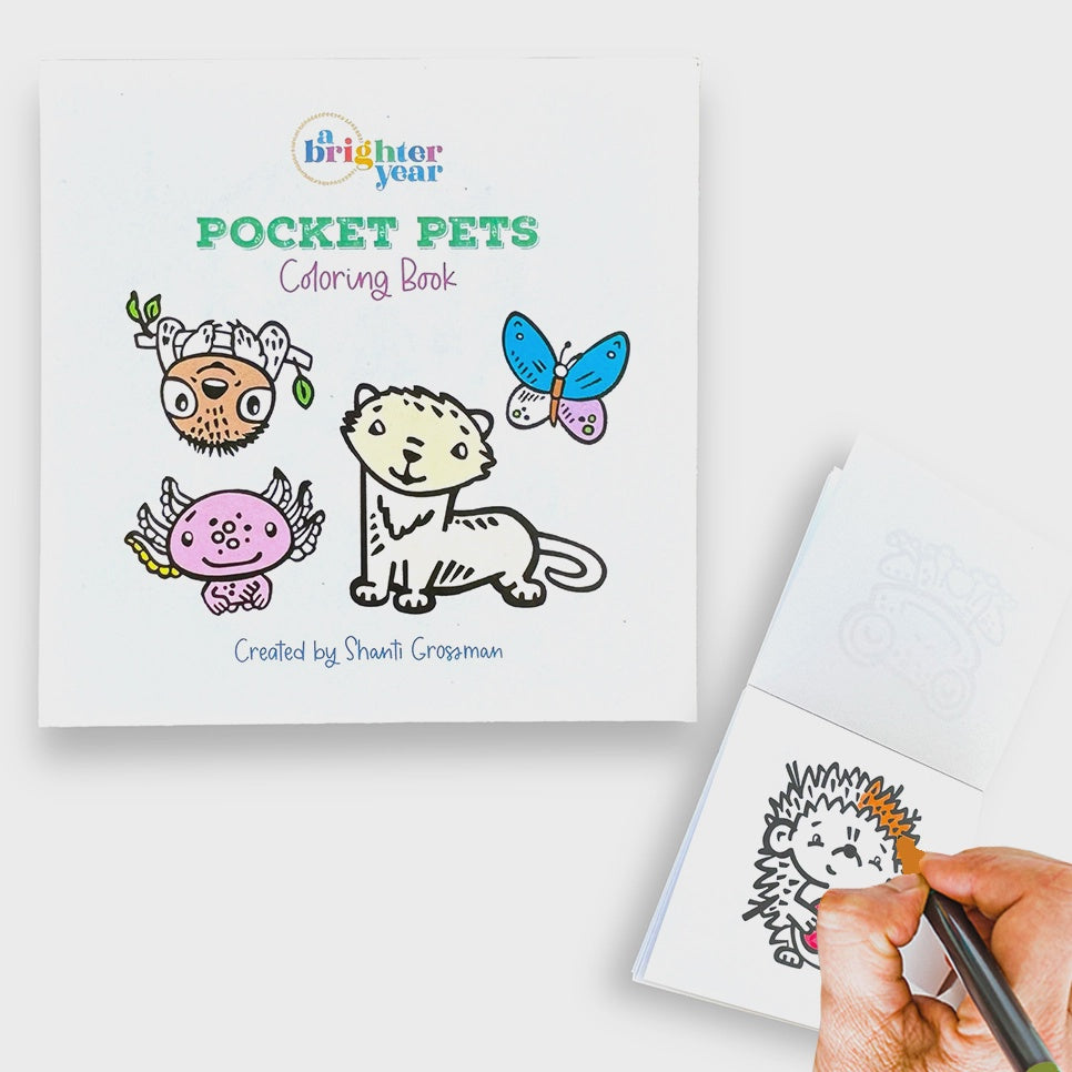 A Brighter Year Mini Coloring Book, Pocket Pets