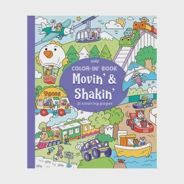 OOLY Color-In Book, Movin' & Shakin'