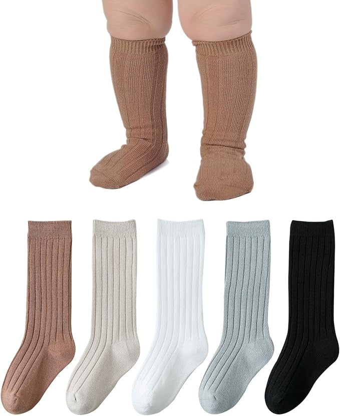 Toddler Ribbed Knee Socks, 1-2T