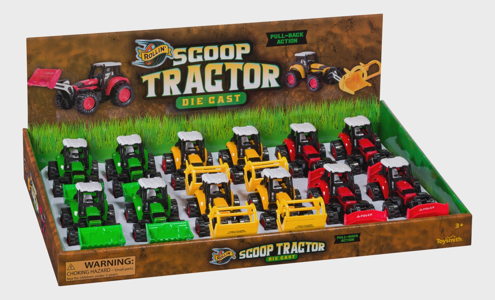 Toysmith Rollin' Scoop Tractor Toy Die Cast