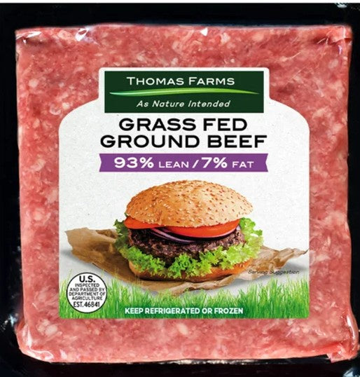 Thomas Farms Grass Fed Ground Beef 98/7