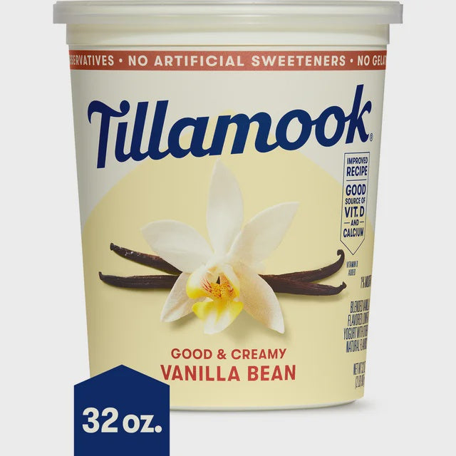 Tillamook Vanilla Bean Yogurt, 32 oz