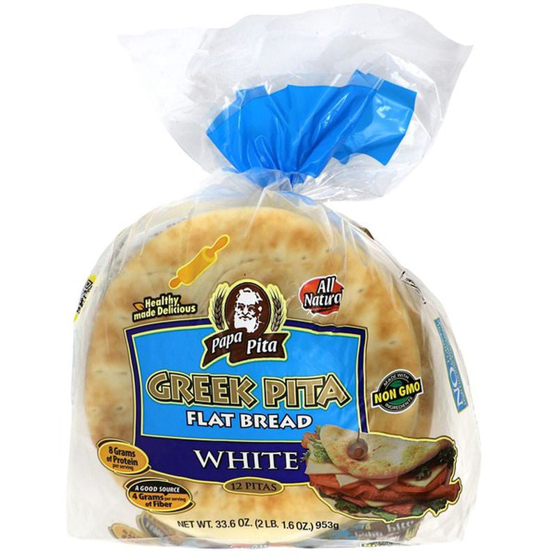 White Greek Pita Flat Bread/Papa Pita
