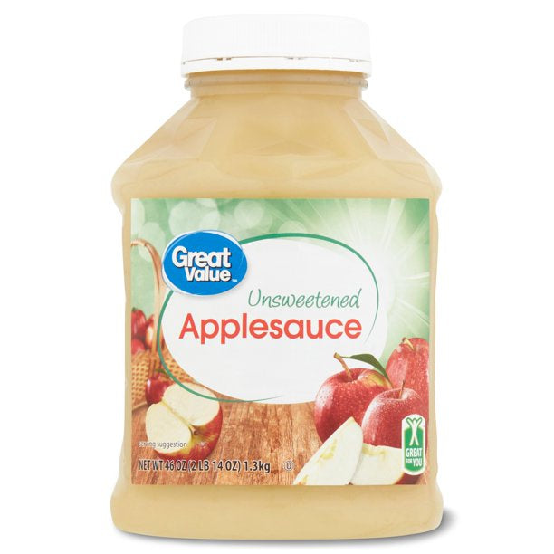 Great Value Unsweetened Applesauce, 46 oz