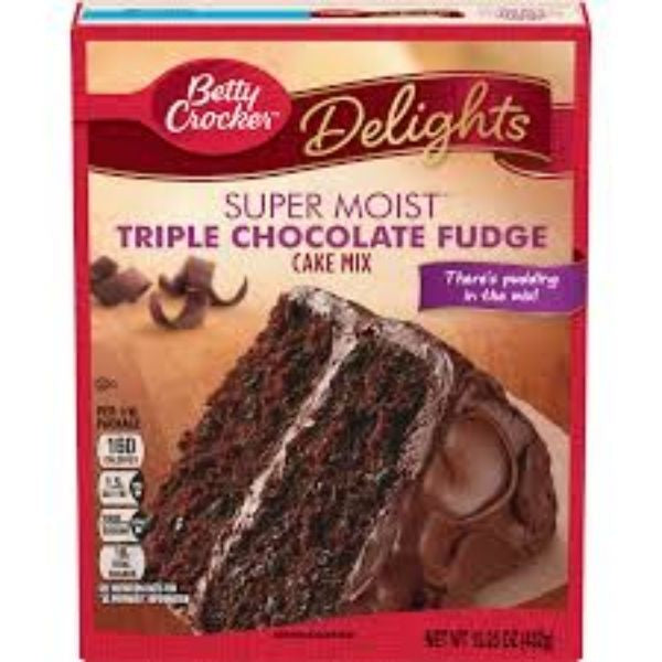 Betty Crocker Delights Triple Chocolate Fudge Super Moist Cake Mix