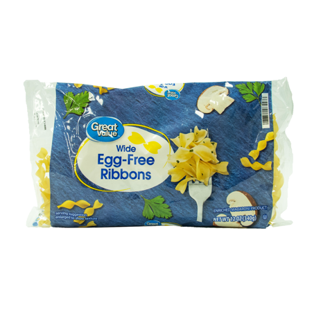 Great Value Wide Egg-Free Ribbon Noodles
