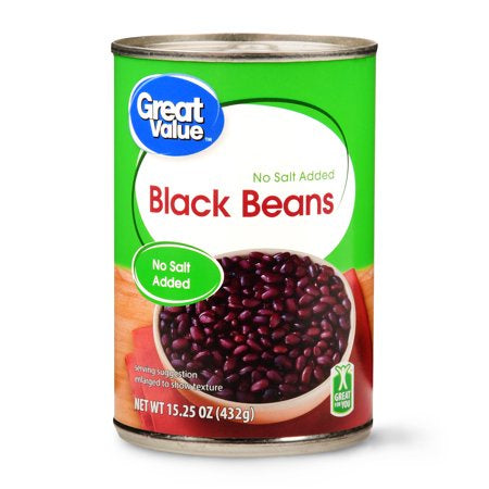 Great Value No Salt Added Black Beans