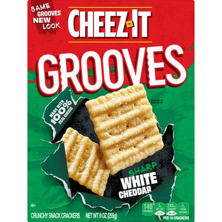 Cheez-It Grooves Sharp White Cheddar Crackers