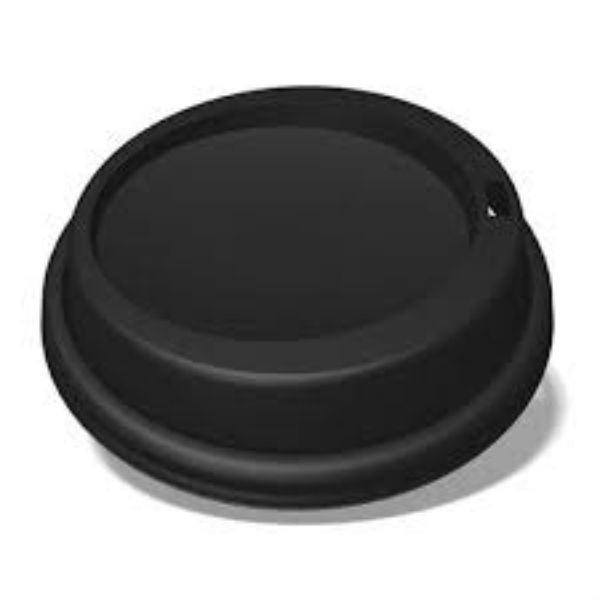 Graphic Packaging Black Hot Cup Dome Lid, 8 oz