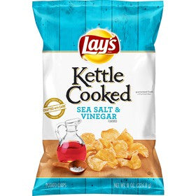 Lay's Sea Salt & Vinegar Flavored  Kettle Cooked Potato Chips