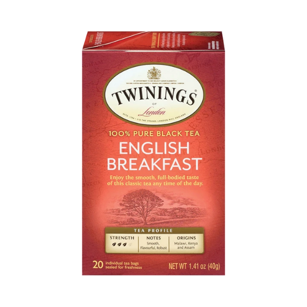 Twinings of London English Breakfast Black Tea 20ct