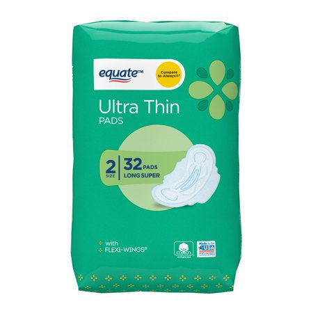 Equate Ultra Thin Long Super Pads with Flexi-Wings