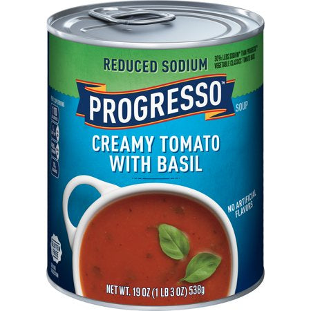 Progresso Reduced Sodium Creamy Tomato Soup with Basil