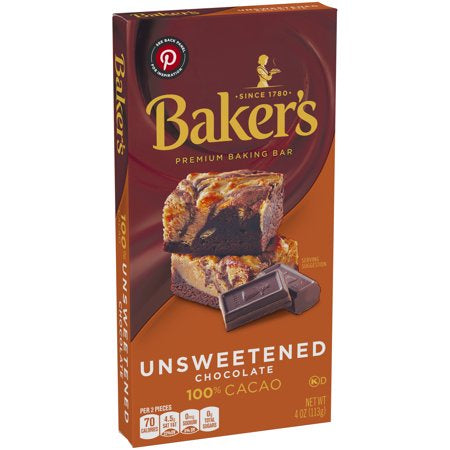 Baker's Unsweetened Chocolate Premium Baking Bar