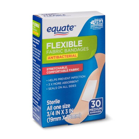 Equate Antibacterial Flexible Fabric Bandages