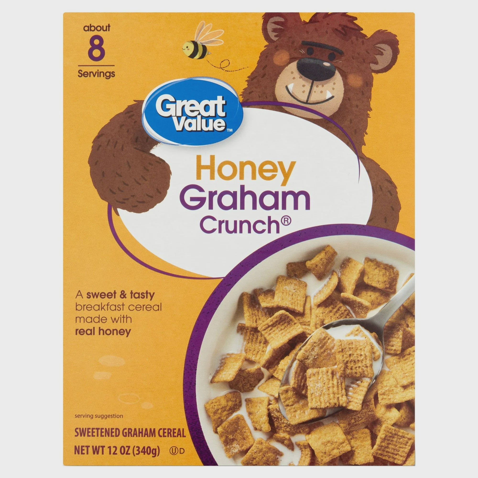 Great Value Honey Graham Crunch Cereal 12 oz.