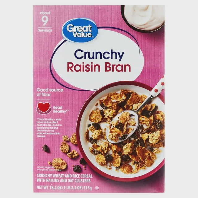 Great Value Crunchy Raisin Bran 18.2 oz