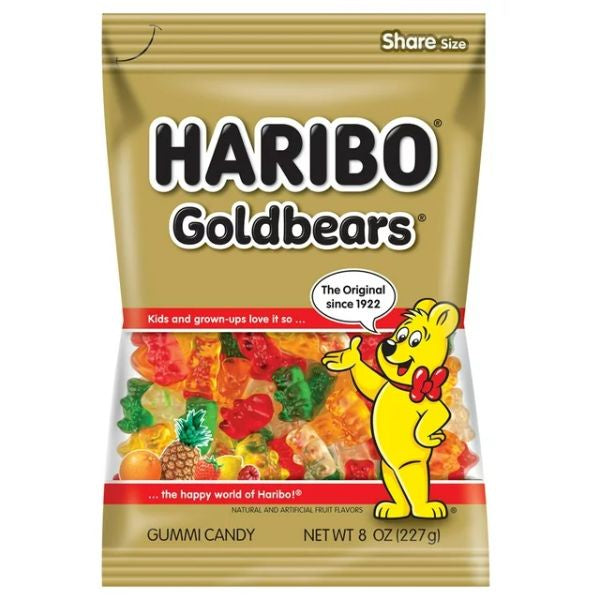 Haribo Goldbears Original Gummy Bears Bag 8 oz