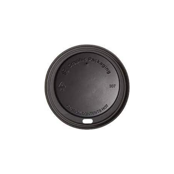 Graphic Packaging Black Dome 10-24 oz Lid, 50ct