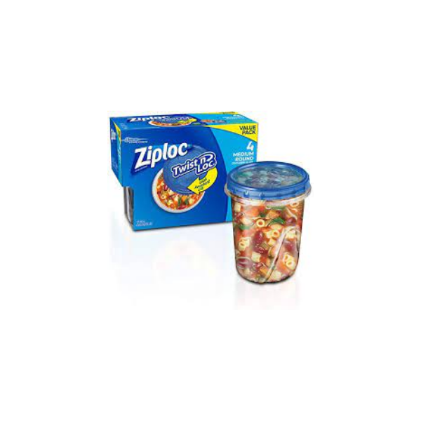 Ziploc Twist n Loc Medium Round Containers & Lids