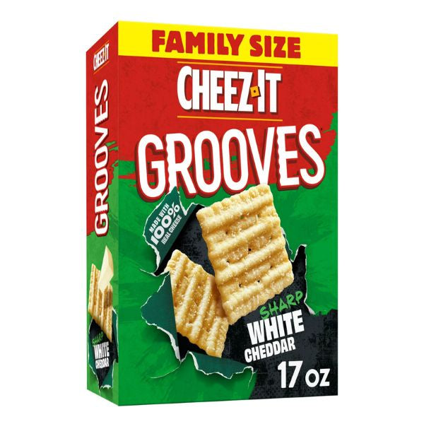 Cheez-It Grooves Sharp White Cheddar 17oz