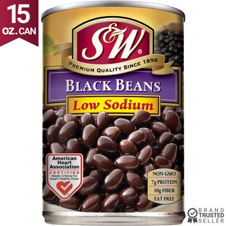 S&W Low Sodium Black Beans
