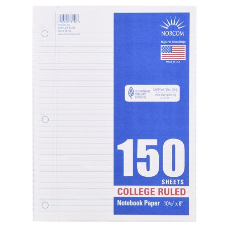 Norcom College Ruled Sheets 150ct