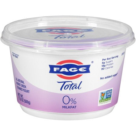 Fage Total 0% Milk Fat Greek Strained Yogurt