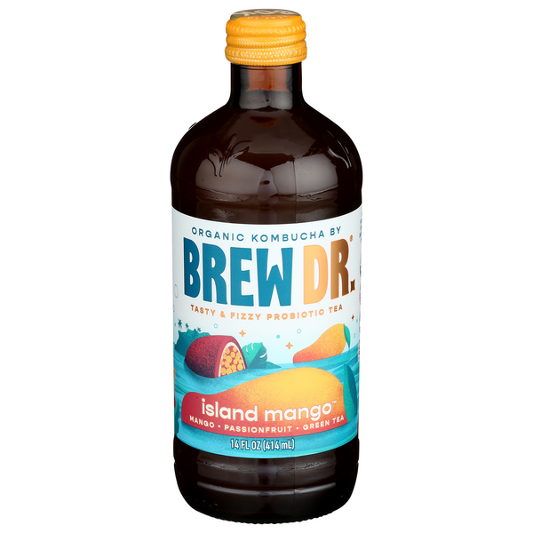 Brew Dr. Island Mango Organic Kombucha, 14 oz