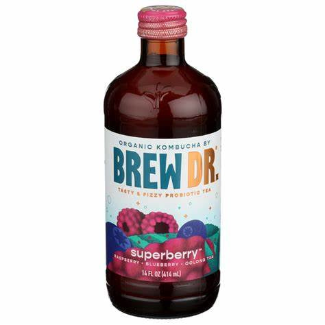 Brew Dr. Superberry Organic Kombucha, 14 oz