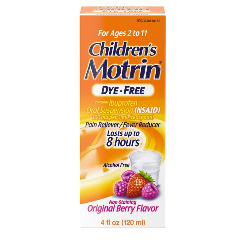 Motrin Children's Drops Dye Free/ Berry Flavor