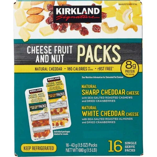 Kirkland Signature Cheese Fruit And Nut Packs