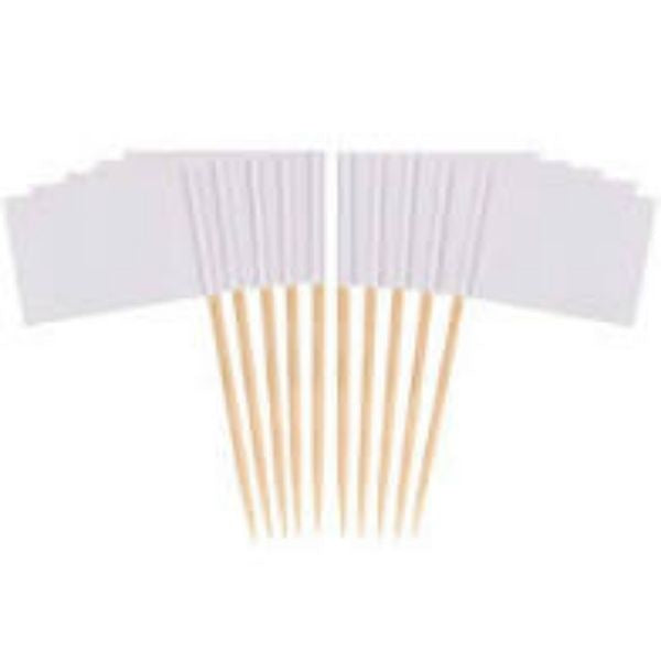 Blank Toothpick Flags-Cheese Markers
