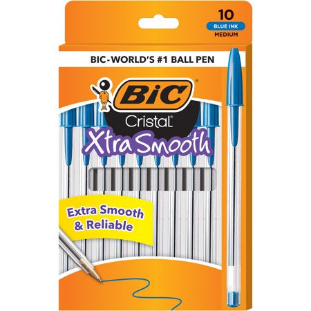 BIC Blue Cristal Smooth Pens