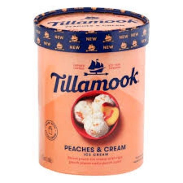 Tillamook Peaches and Cream Ice Cream