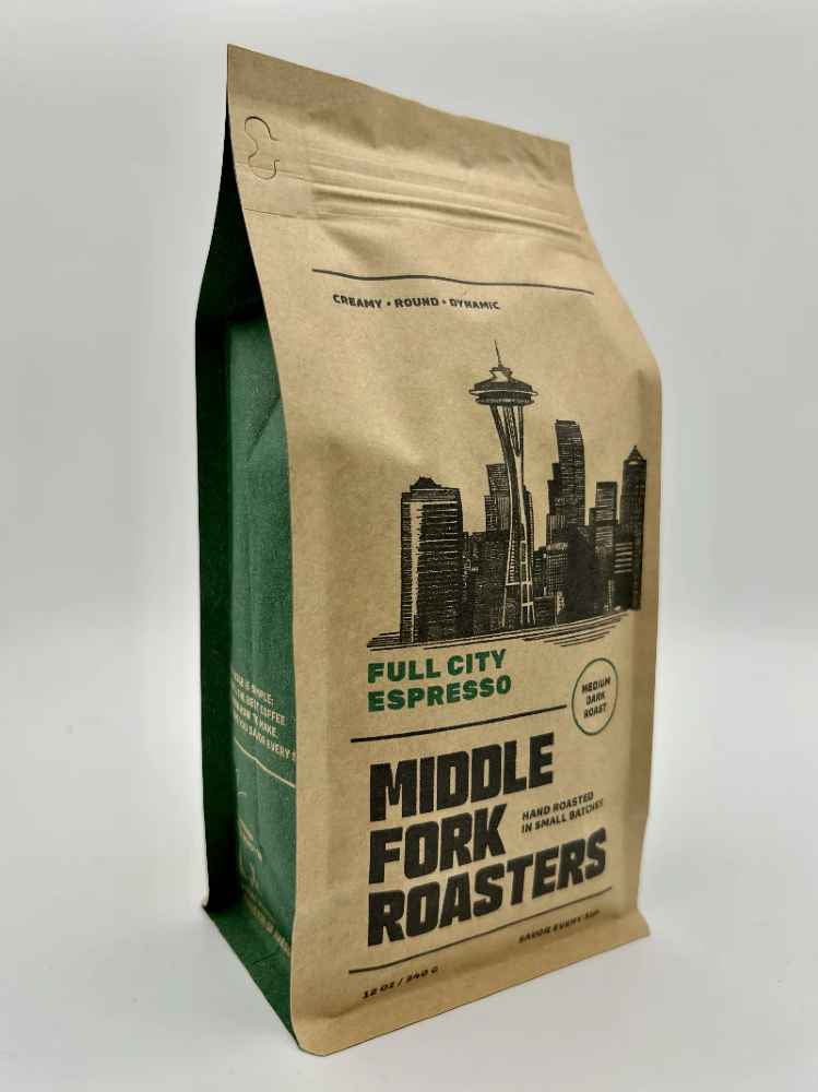 MiddleFork Roasters Coffee Beans, Full City Espresso, 12oz