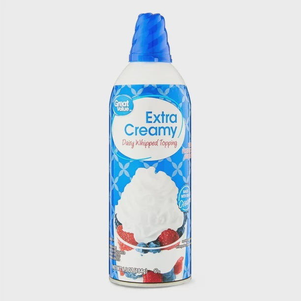 Great Value Extra Creamy Whipped Topping, 6.5 oz
